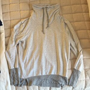 Gray Cowl Neck Sweatshirt